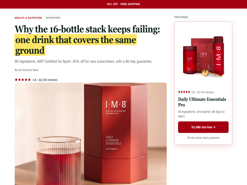 Advertorials · IM8 example